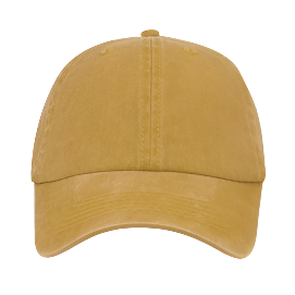KY-ND Mustard Washed Denim Cap 'words matter'