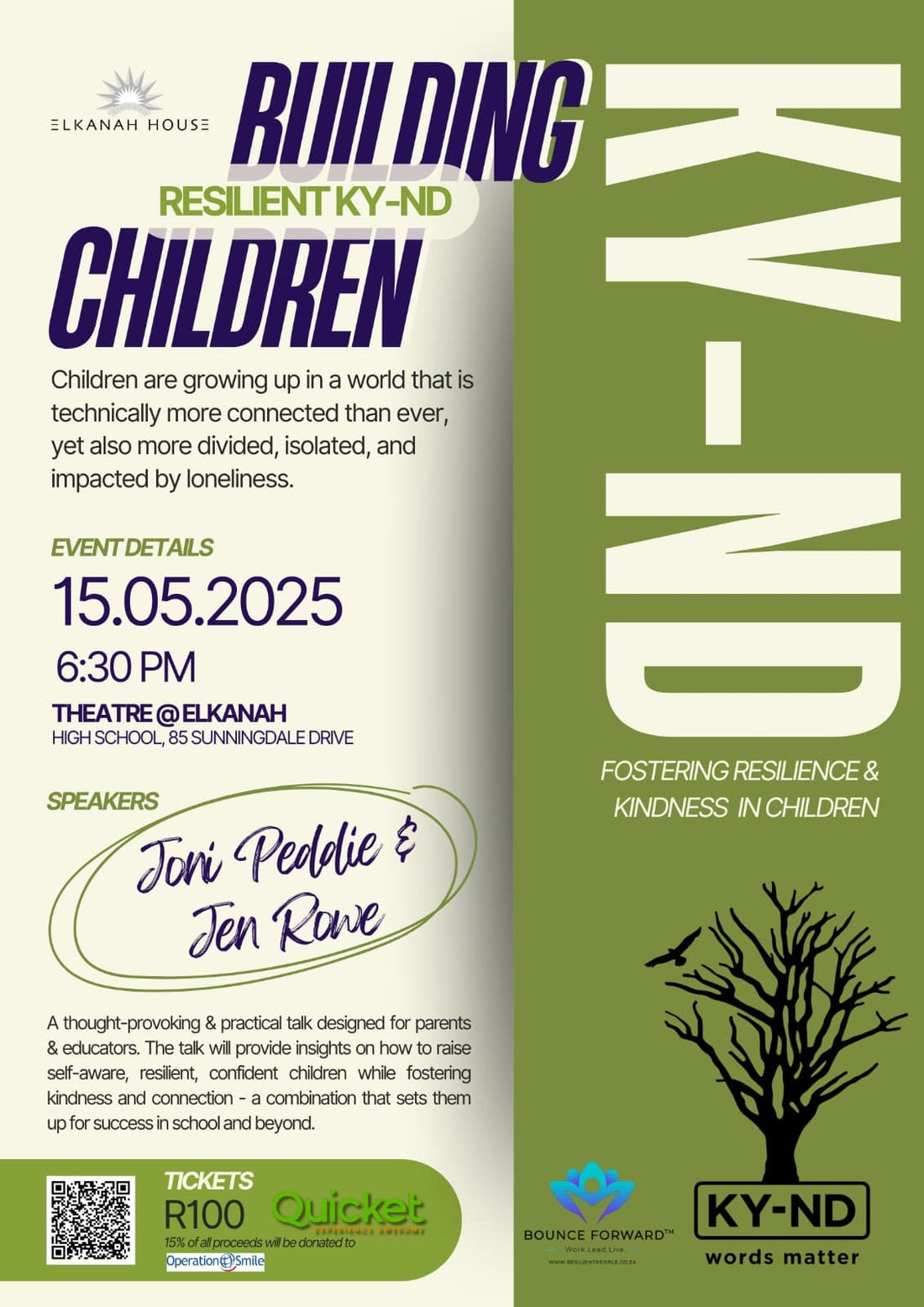 KY-ND Talks: West Coast, Thursday 15th May - Elkanah House