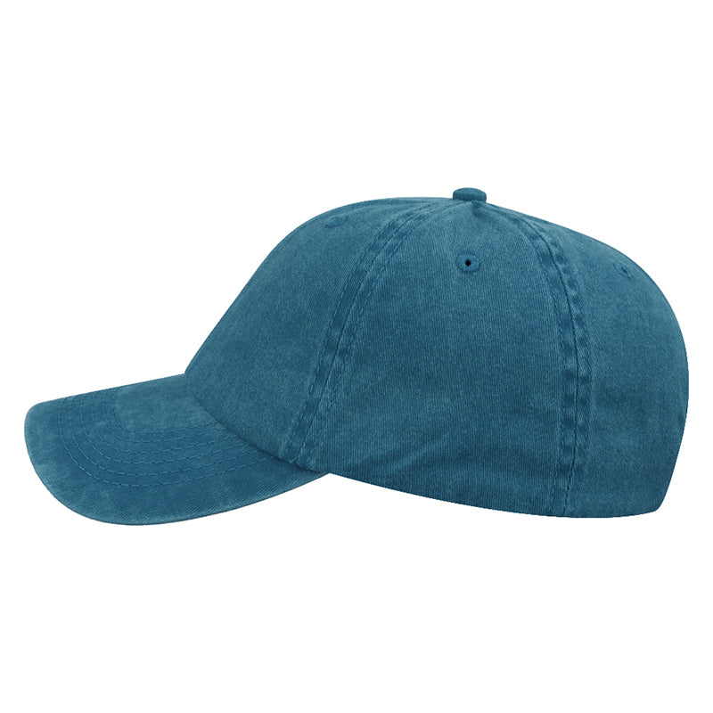 KY-ND Aqua Blue Washed Denim Cap 'words matter'