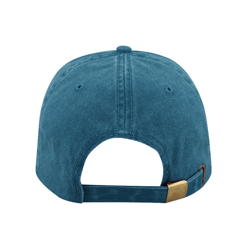 KY-ND Aqua Blue Washed Denim Cap 'words matter'