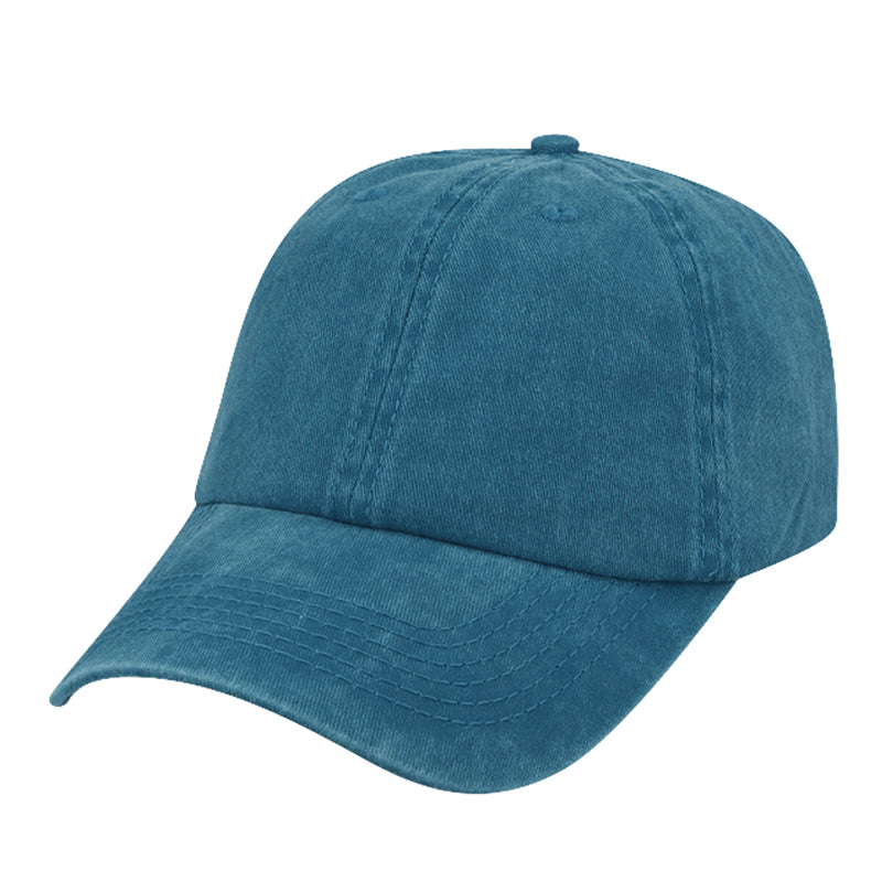 KY-ND Aqua Blue Washed Denim Cap 'words matter'