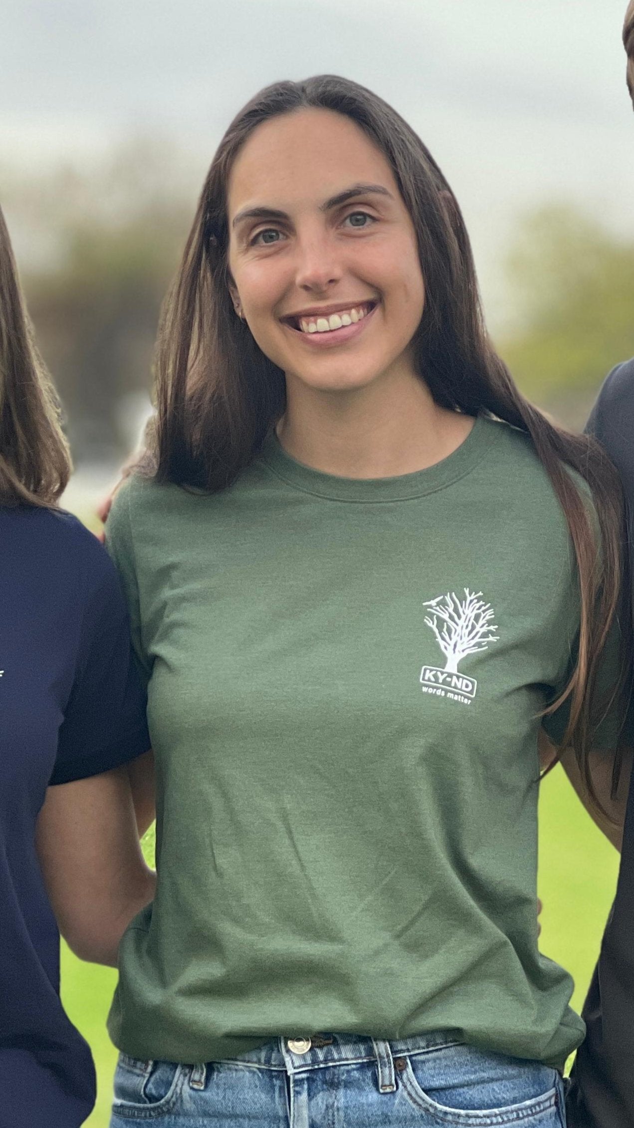 KY-ND 'words matter' Green T-shirt with white logo