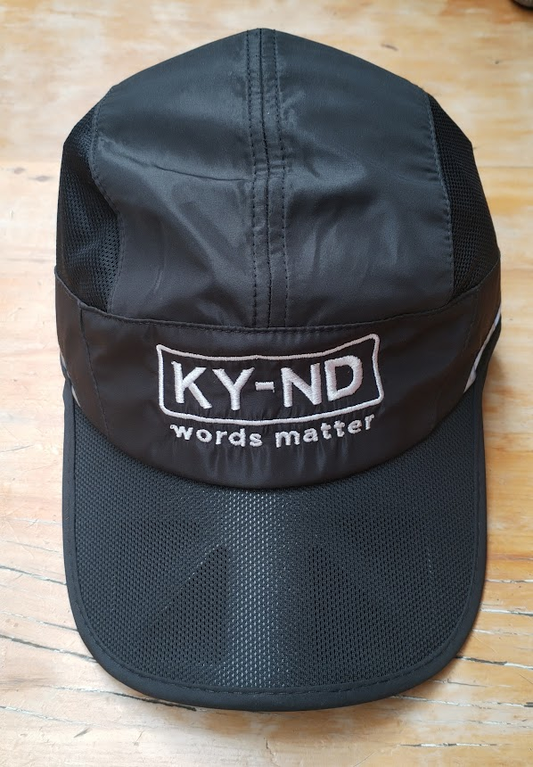 Black KY-ND Reflective Running Cap 'words matter'