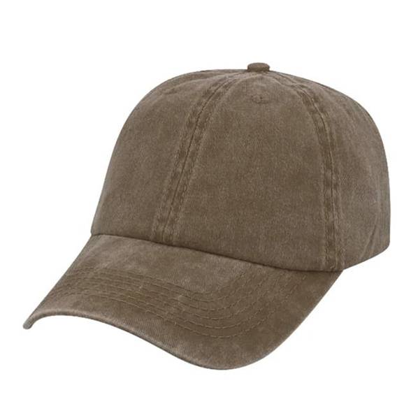 KY-ND Chocolate Washed Denim Cap 'words matter'