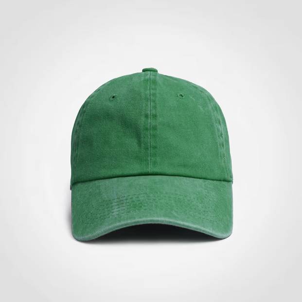 KY-ND Green Washed Denim Cap 'words matter'