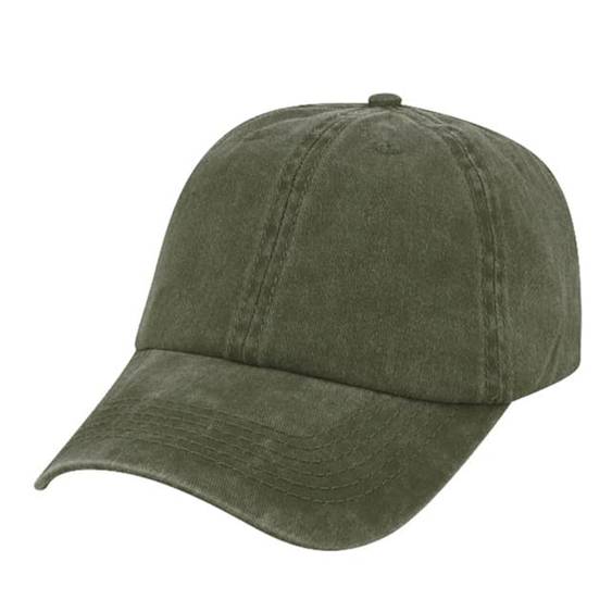KY-ND Olive Washed Denim Cap 'words matter'